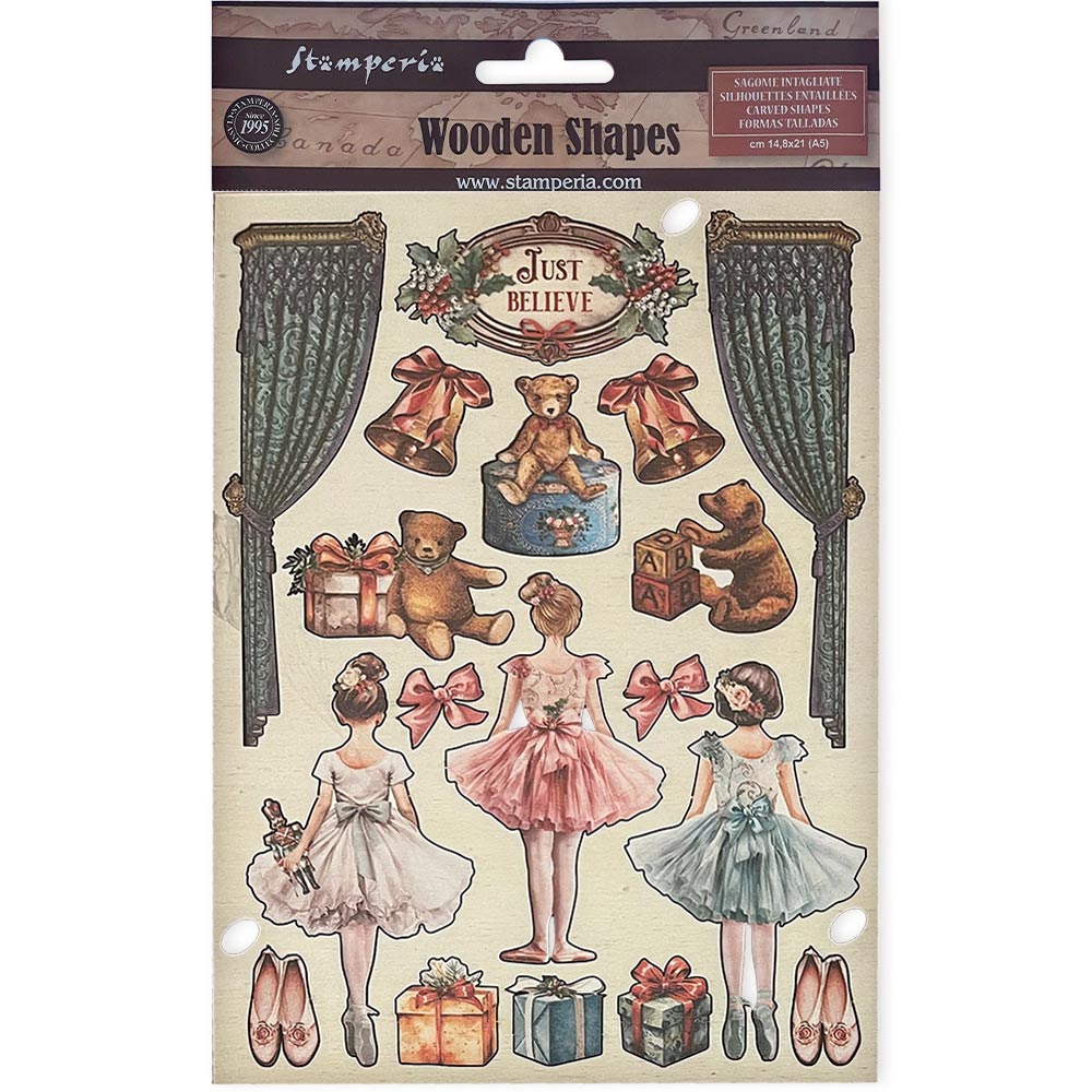 Stamperia Colored Wooden frame A5 - The Nutcracker, Ballet and Teddy