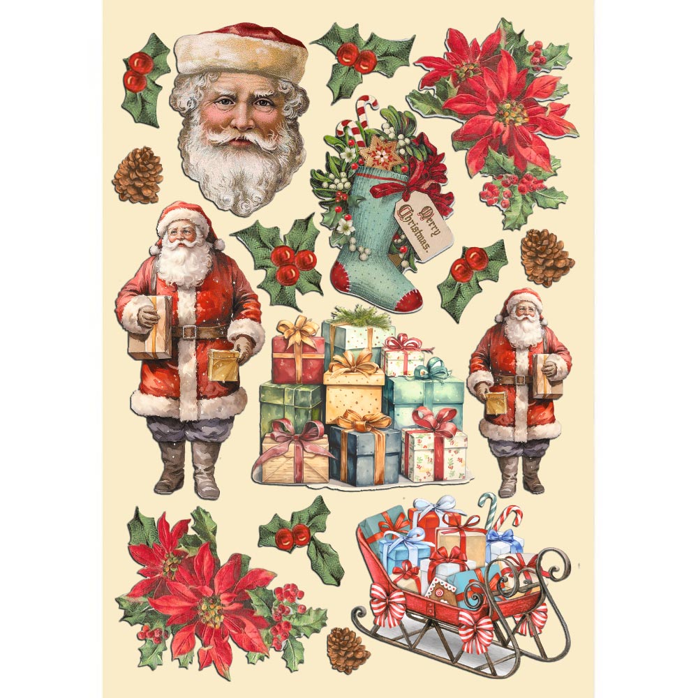 Stamperia Colored Wooden frame A5 - Classic Christmas