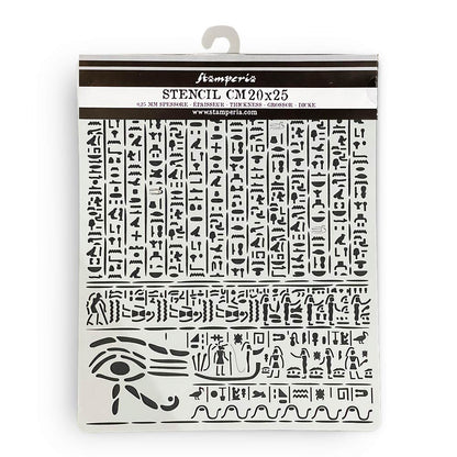 Stamperia 8" x 10" Thick Stencil  - Fortune, Egypt