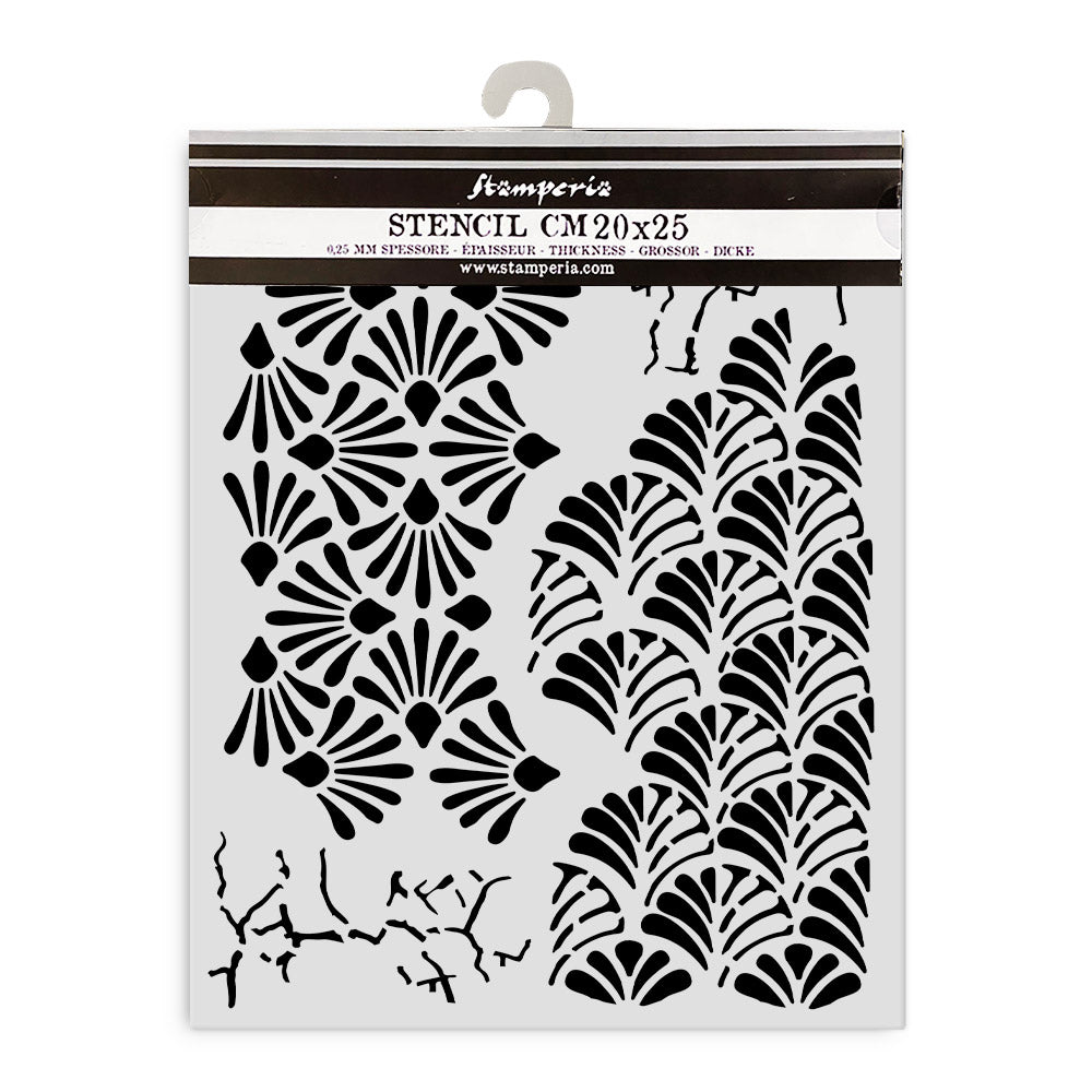 Stamperia 8" x 10" Thick Stencil  - Alterego, Mixed Patterns