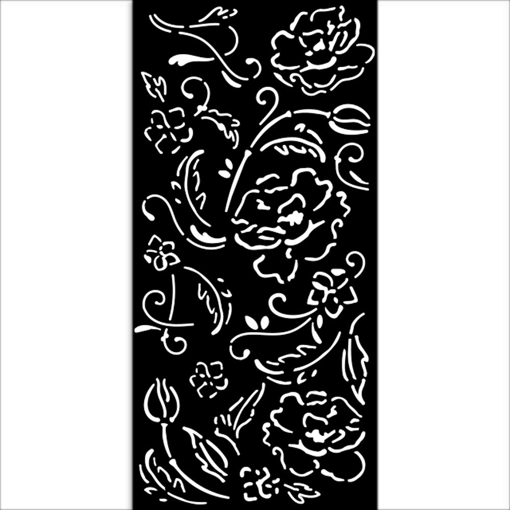 Stamperia 5" x 10" Stencil - Old Lace, Flowers