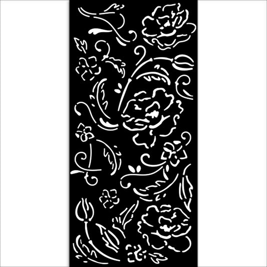 Stamperia 5" x 10" Stencil - Old Lace, Flowers