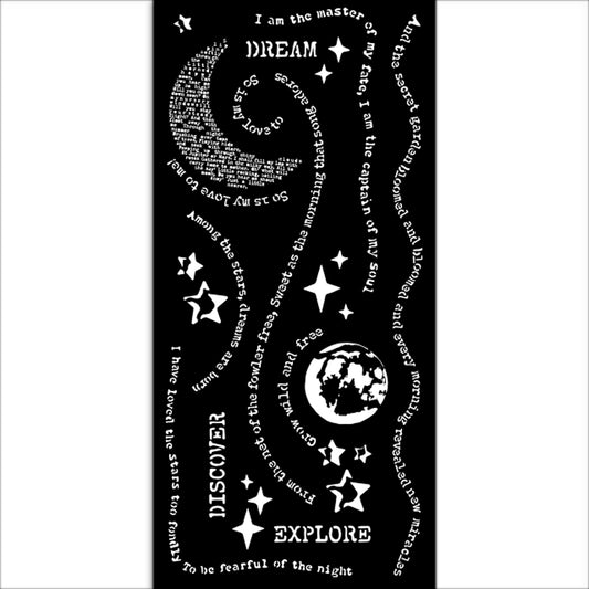 Stamperia 5" x 10" Stencil - Create Happiness Secret Diary, Dream