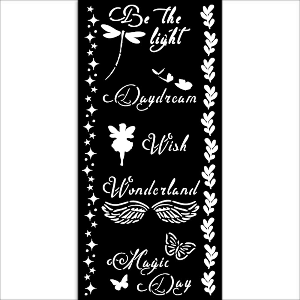 Stamperia 5" x 10" Stencil - Wonderland Magic Day