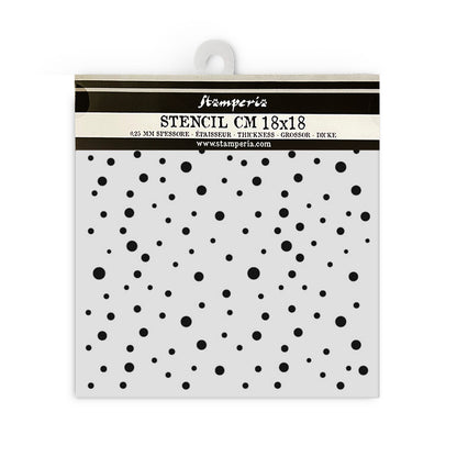 Stamperia 7" x 7" Stencil- Classic Christmas, Dots Pattern