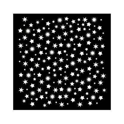 Stamperia 7" x 7" Stencil- Classic Christmas, Stars Pattern