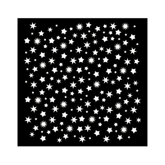 Stamperia 7" x 7" Stencil- Classic Christmas, Stars Pattern