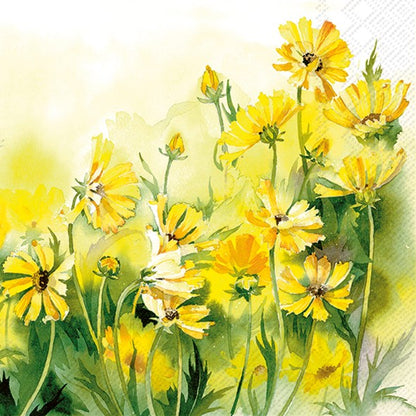 Decoupage napkins 6.5" - Sunny Wildflowers