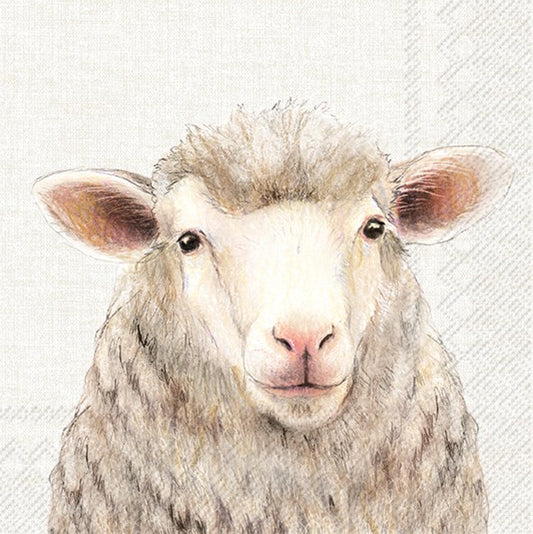 Decoupage napkins 6.5" - Farm Sheep