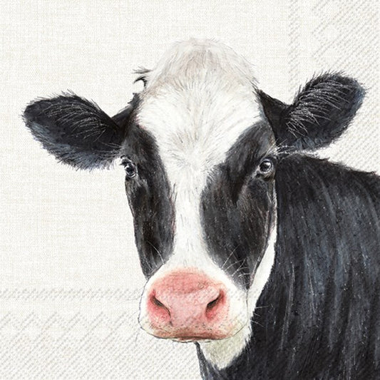Decoupage napkins 6.5" - Farm Cow