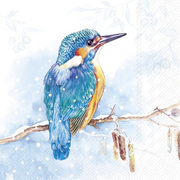 Decoupage Napkins 6.5"  (2pcs)- The Kingfisher