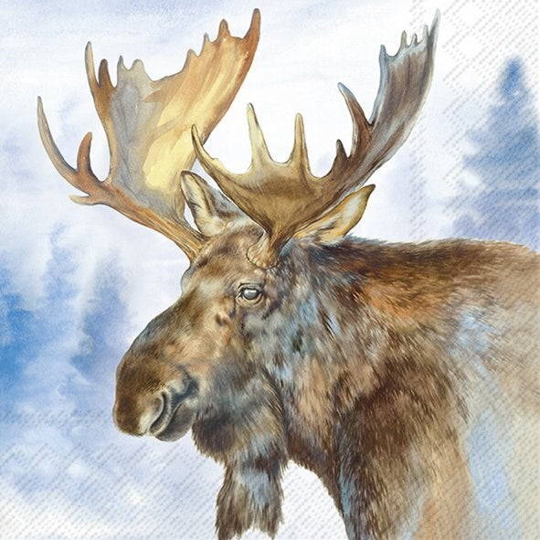 Decoupage Napkins 6.5"  (2pcs)- Elk