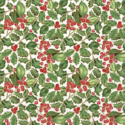 Decoupage Napkins 6.5"  (2pcs)- Holly