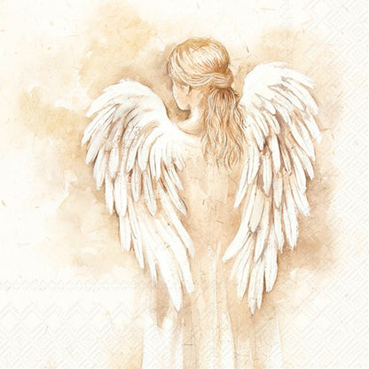 Decoupage Napkins, Lunch 6.5"  (2pcs)- Romantic Angel
