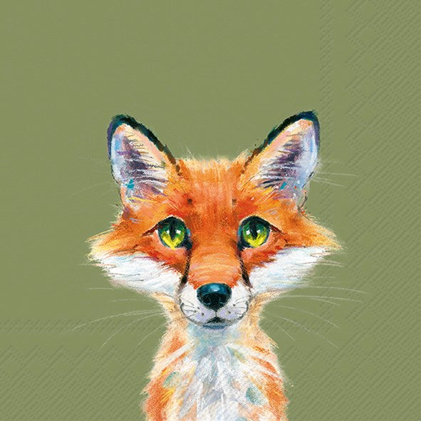 Decoupage Napkins 6.5" (2pcs)- Fox Rocco