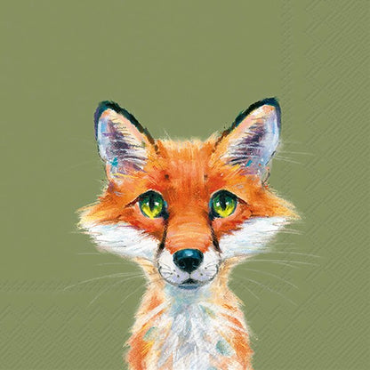 Decoupage Napkins 6.5" (2pcs)- Fox Rocco