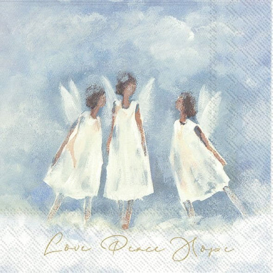 Decoupage napkins 6.5" - Love Peace Hope