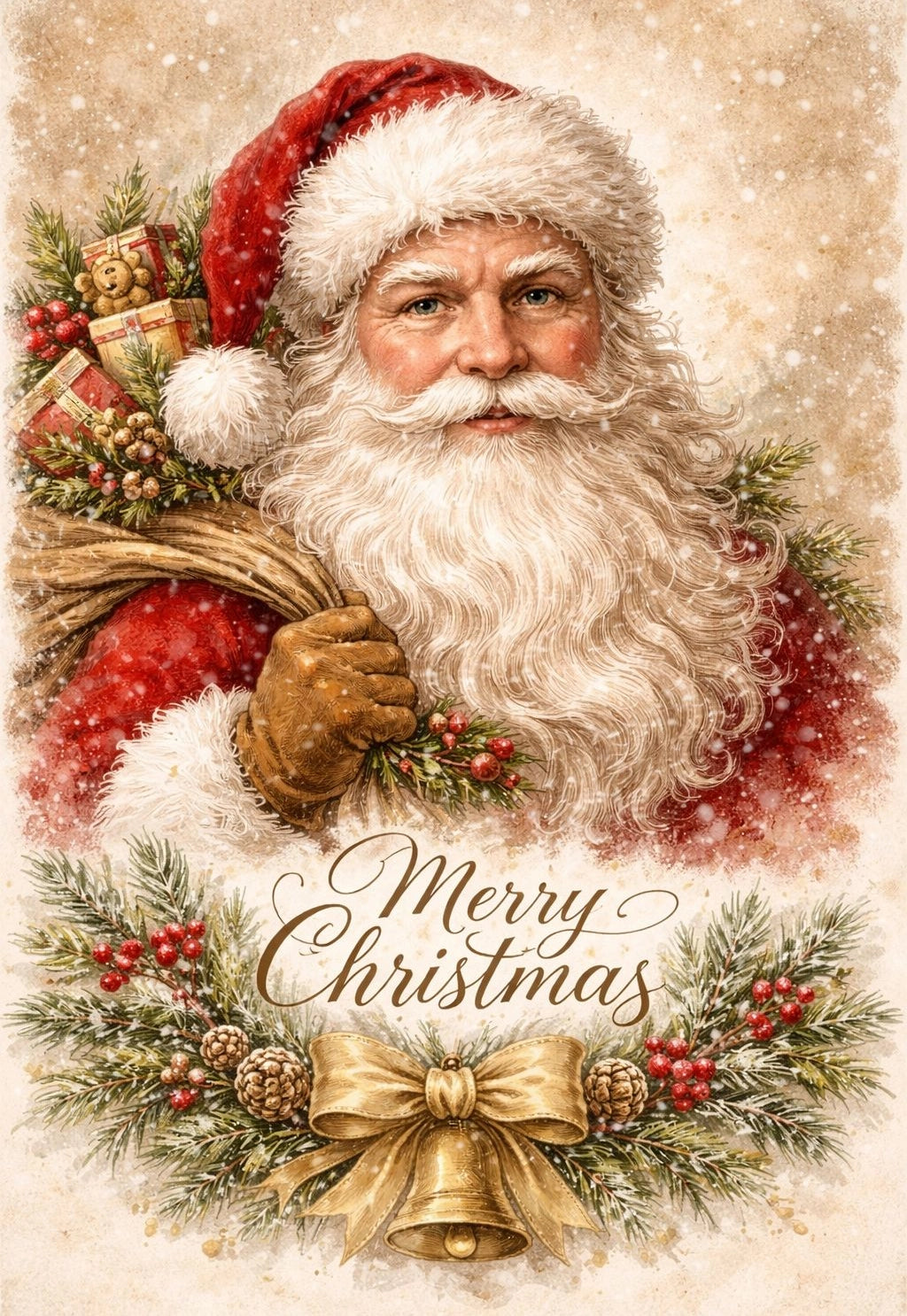 Mini Wet Transfer, Decals for Crafts 3.25" x 5" - Wishes from Santa