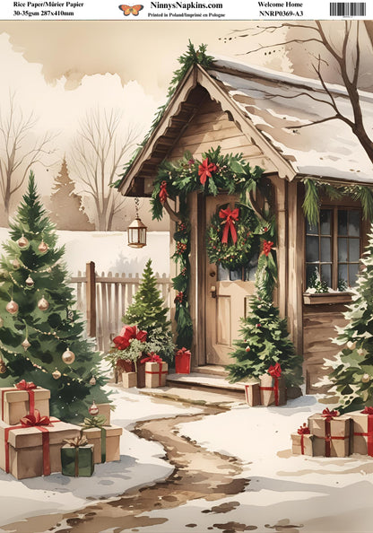 Decoupage Rice Paper - Welcome Home