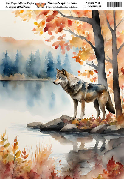 Ninny's Decoupage Rice Paper - Autumn Wolf
