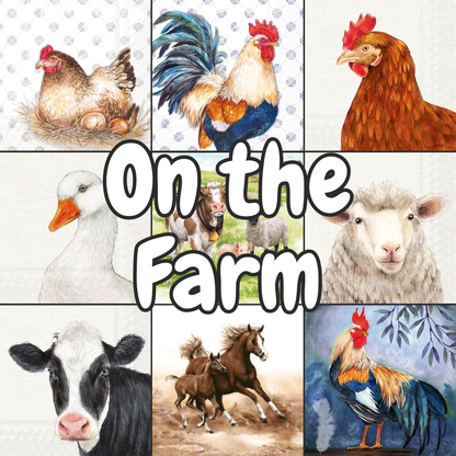 Decoupage Napkin Value Bundle - On the Farm
