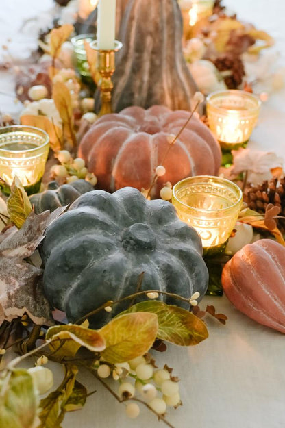 Paper Mache Pumpkin - 4-1/4"H x 6.5" W