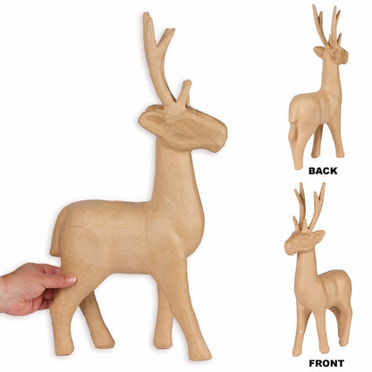 Paper Mache Standing Deer/Reindeer (13" L X 23" H)
