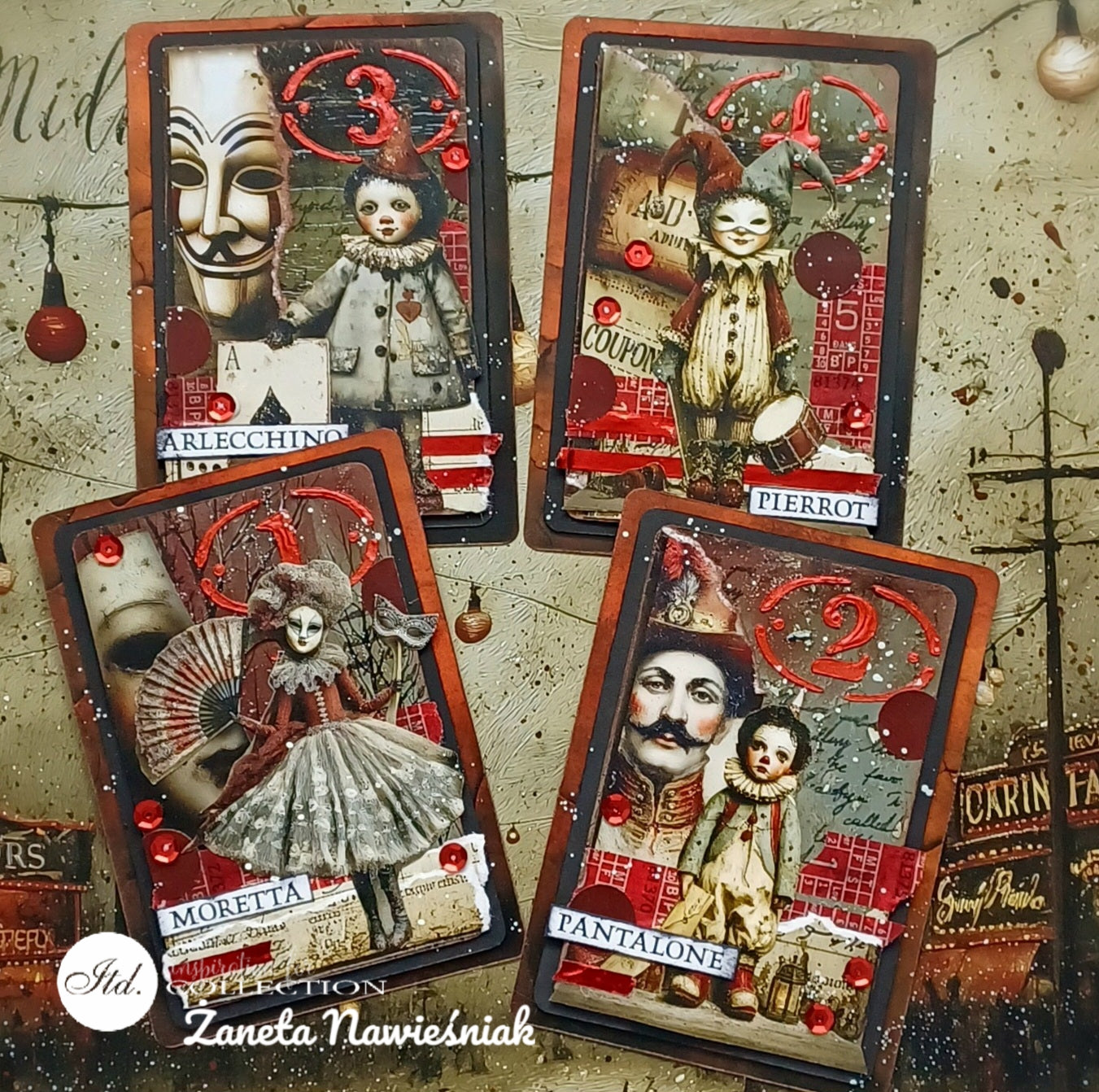 12" Scrapbooking Set - Carnival,  Masquerade