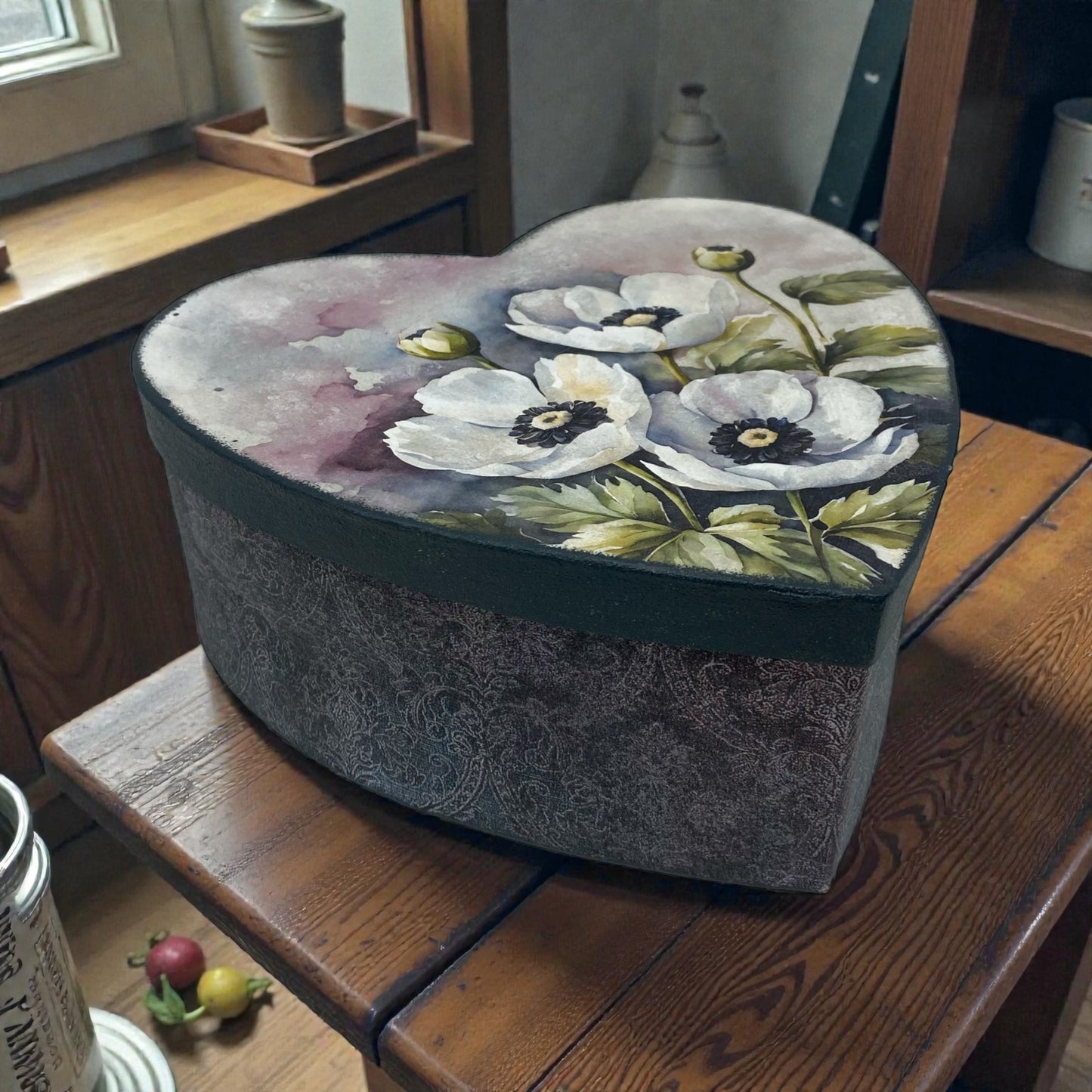 Rice Paper Decoupage - Heart Box Project