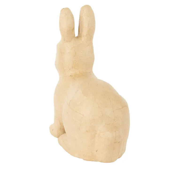 Premade Unfinished Paper Mache Bunny Rabbit Figurine