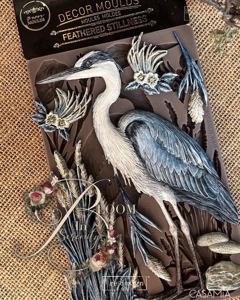 Redesign with Prima Décor Mould 5" x 8" - Feathered Stillness