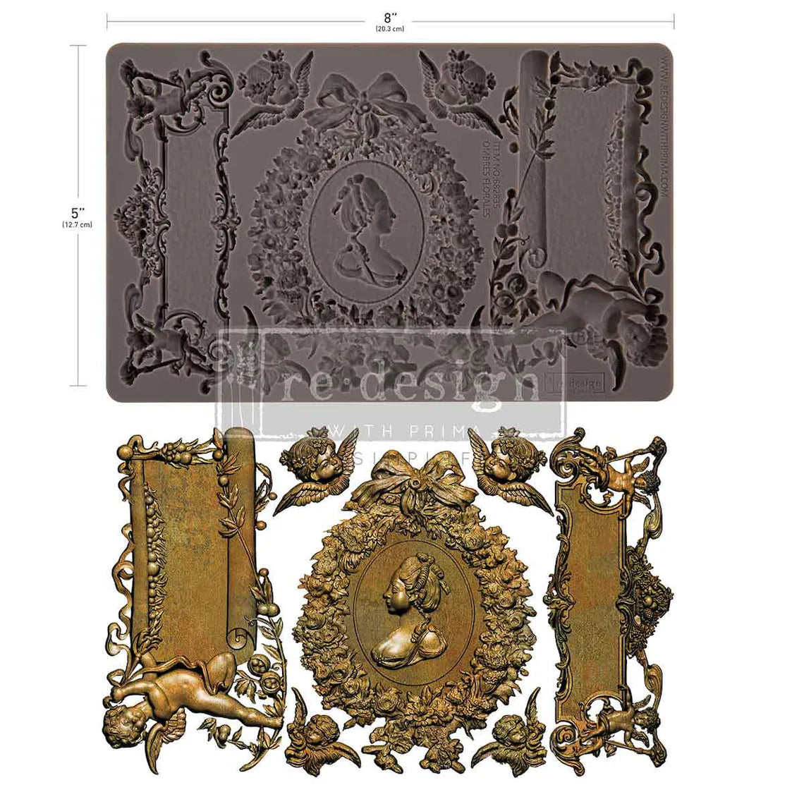 Redesign with Prima Décor Mould 5" x 8" - Ombres Florales