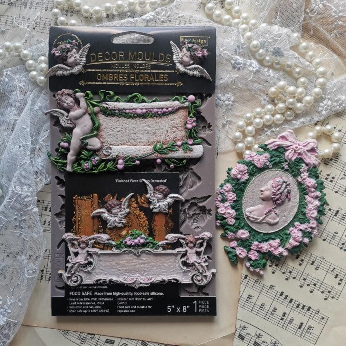 Redesign with Prima Décor Mould 5" x 8" - Ombres Florales