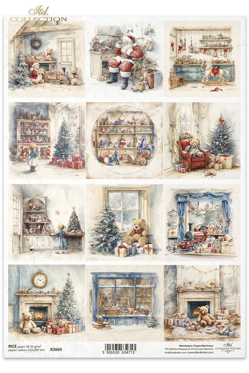Rice Paper - Christmas Toys