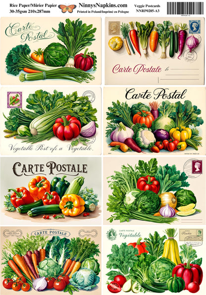 Rice Paper - Veggie Postcards