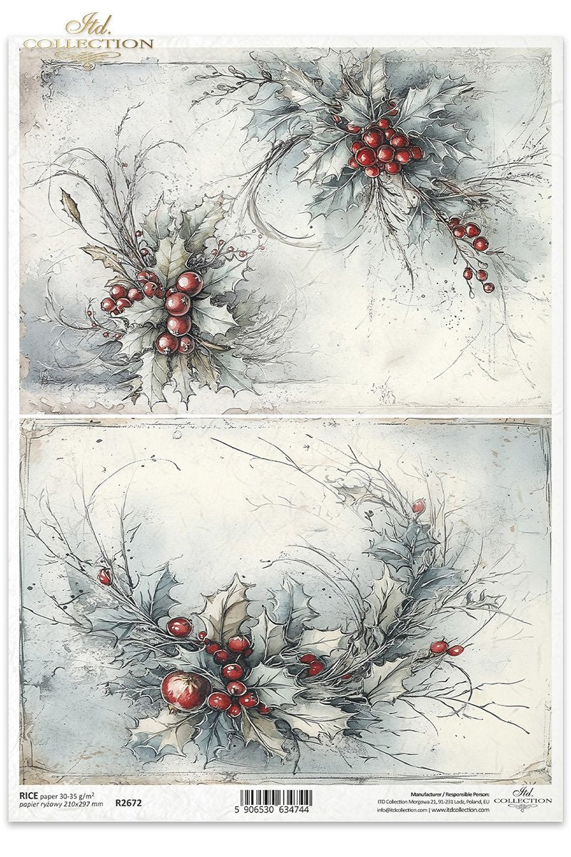 Rice Paper - Vintage Holly