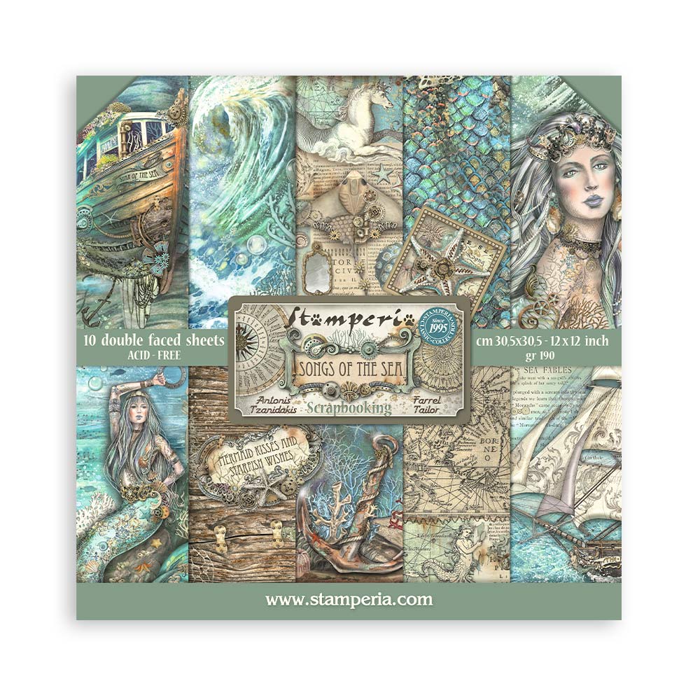 Stamperia 12"  Scrapbook Paper Pad - Songs of the Sea