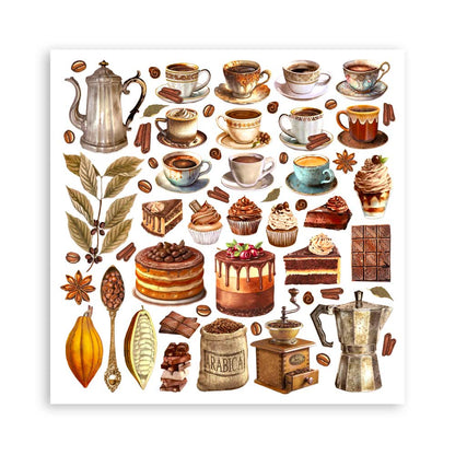 Stamperia 12"  Scrapbook Paper Pad - Coffee and Chocolate