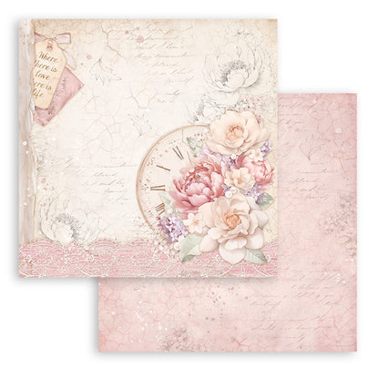 Stamperia 12"  Scrapbook Paper Pad Maxi Background Selection - Romance Forever
