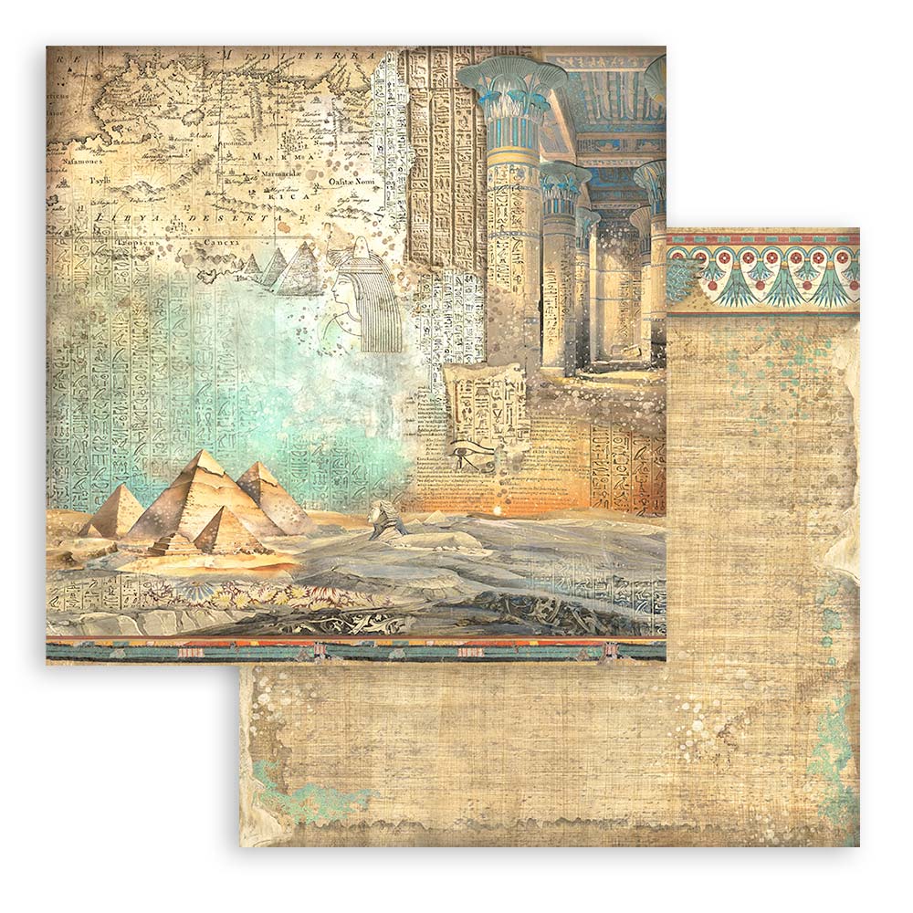 Stamperia 12"  Maxi Background Selection Paper Pad - Fortune, Land of Pharaohs