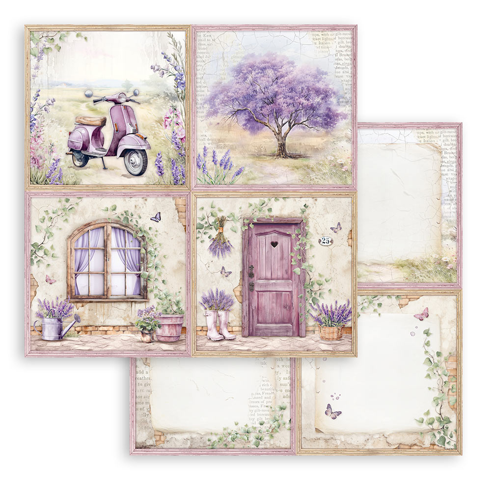 Stamperia 12"  Scrapbook Paper Pad - Lavender