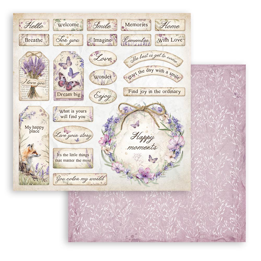 Stamperia 12"  Scrapbook Paper Pad - Lavender