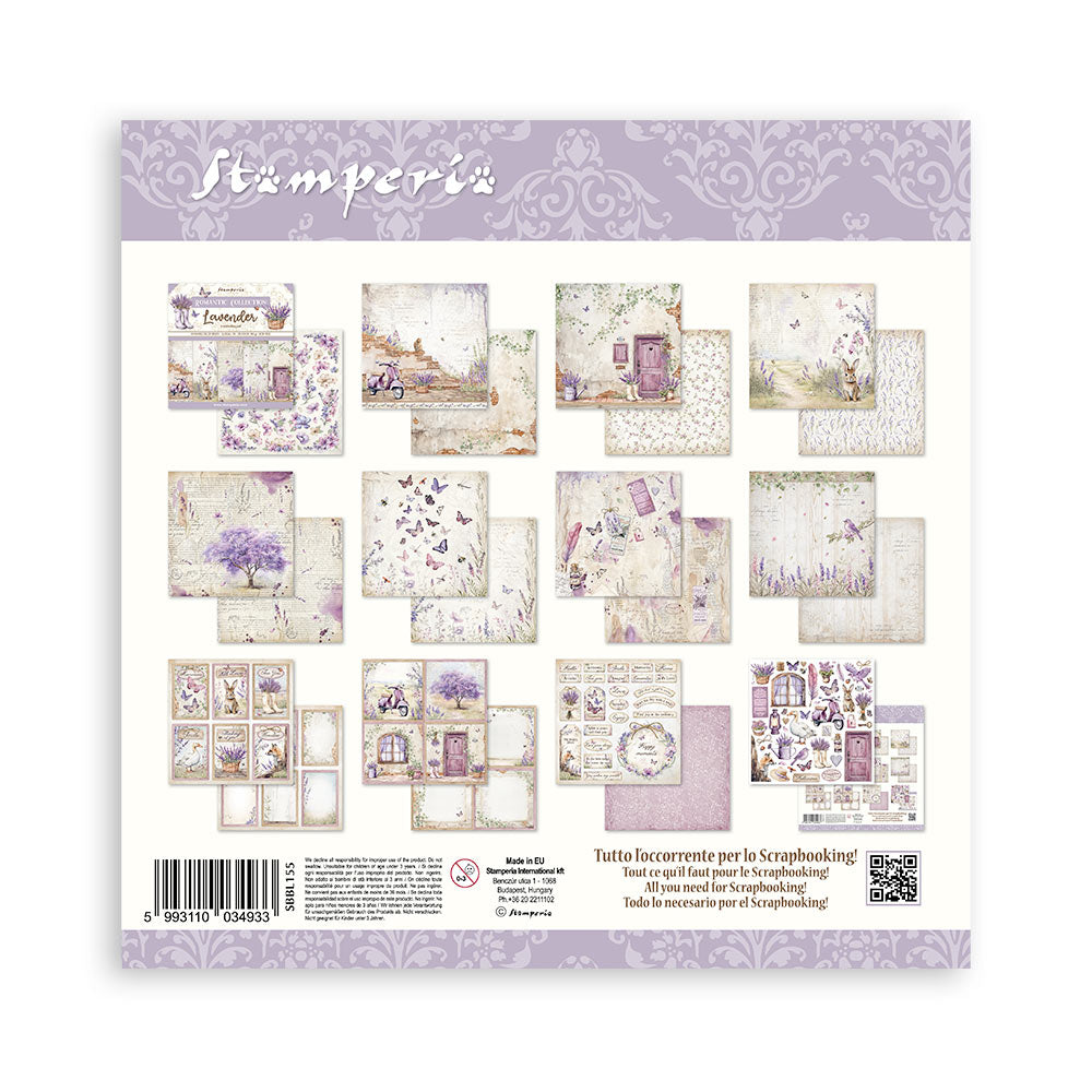 Stamperia 12"  Scrapbook Paper Pad - Lavender