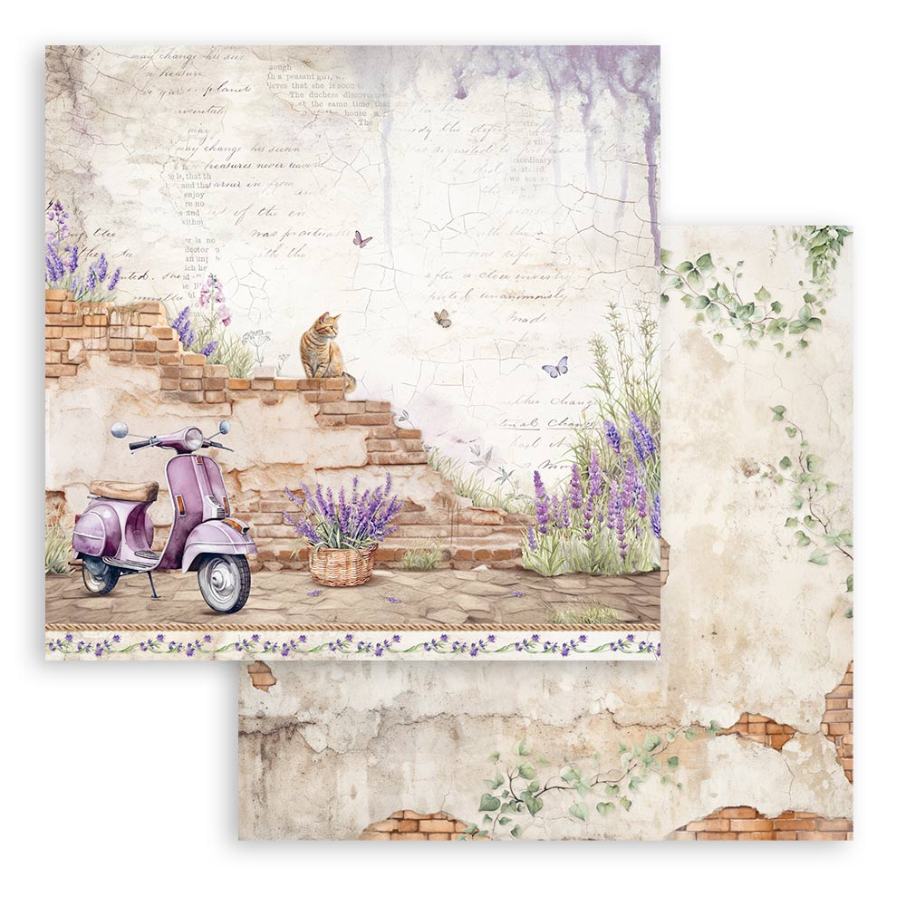 Stamperia 12"  Scrapbook Paper Pad - Lavender