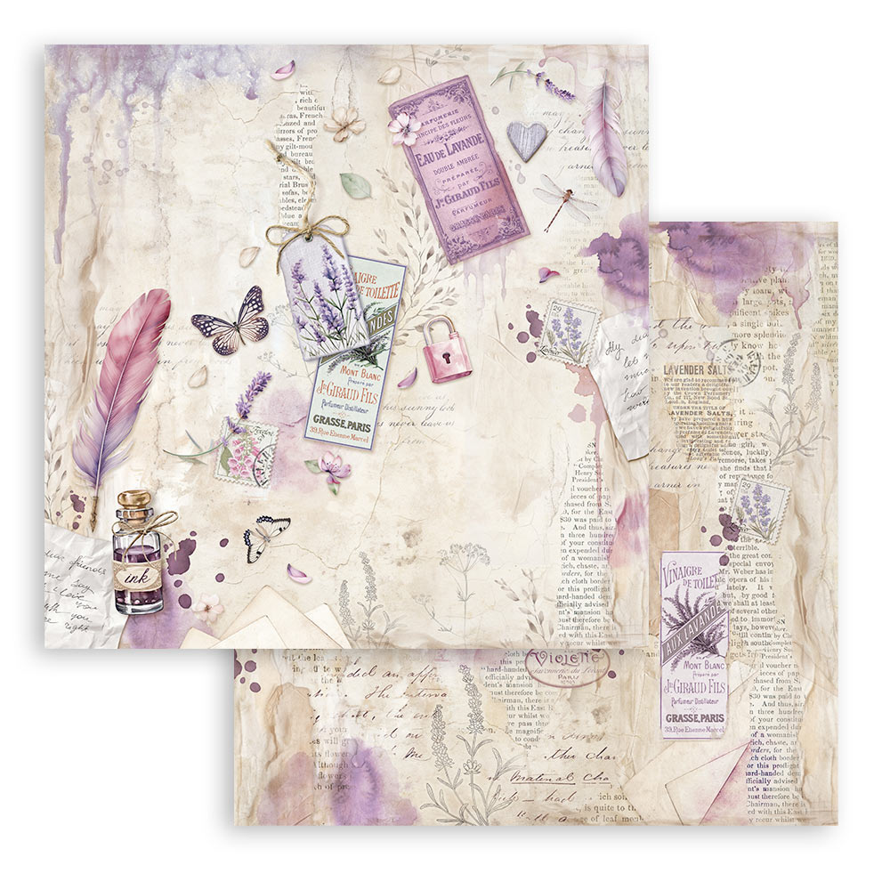 Stamperia 12"  Scrapbook Paper Pad - Lavender