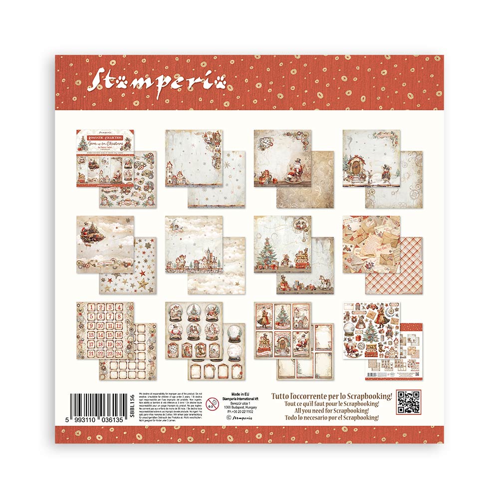 Stamperia 12"  Scrapbook Paper Pad - Gear Up For Christmas