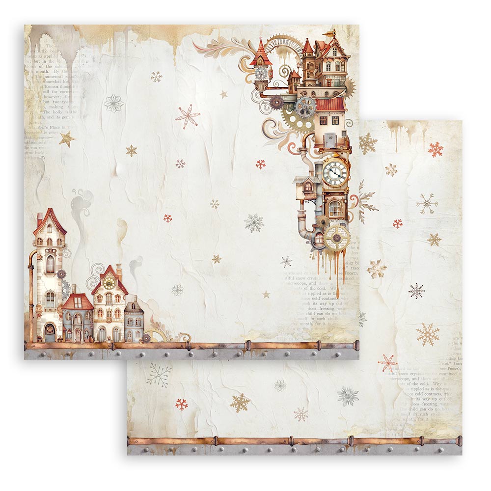 Stamperia 12"  Scrapbook Paper Pad - Gear Up For Christmas