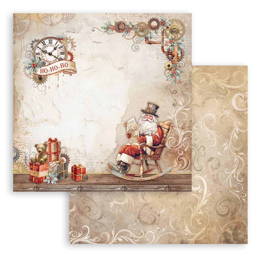 Stamperia 12"  Scrapbook Paper Pad - Gear Up For Christmas