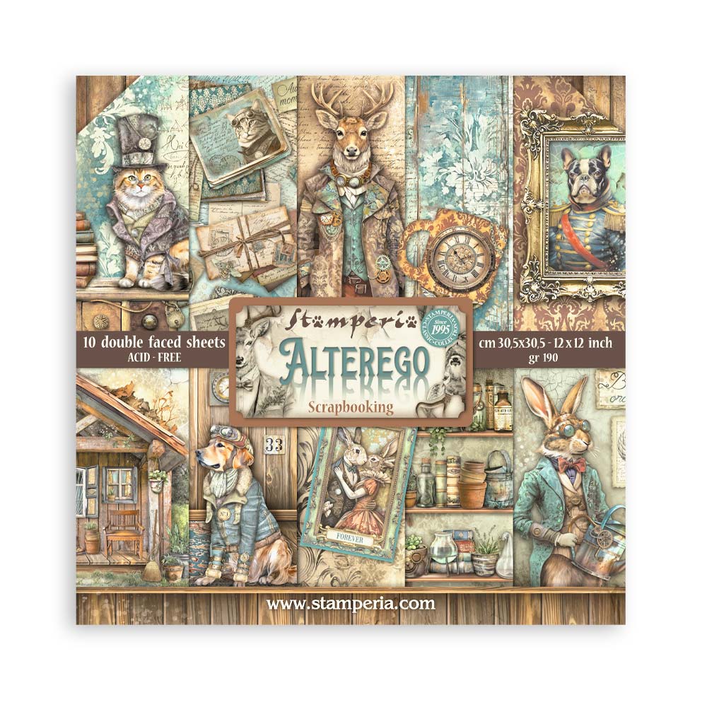 Stamperia 12"  Scrapbook Paper Pad - Alterego