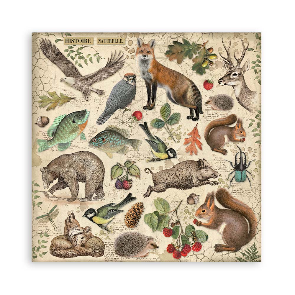 Stamperia 8" Scrapbook Paper Pad - Forest